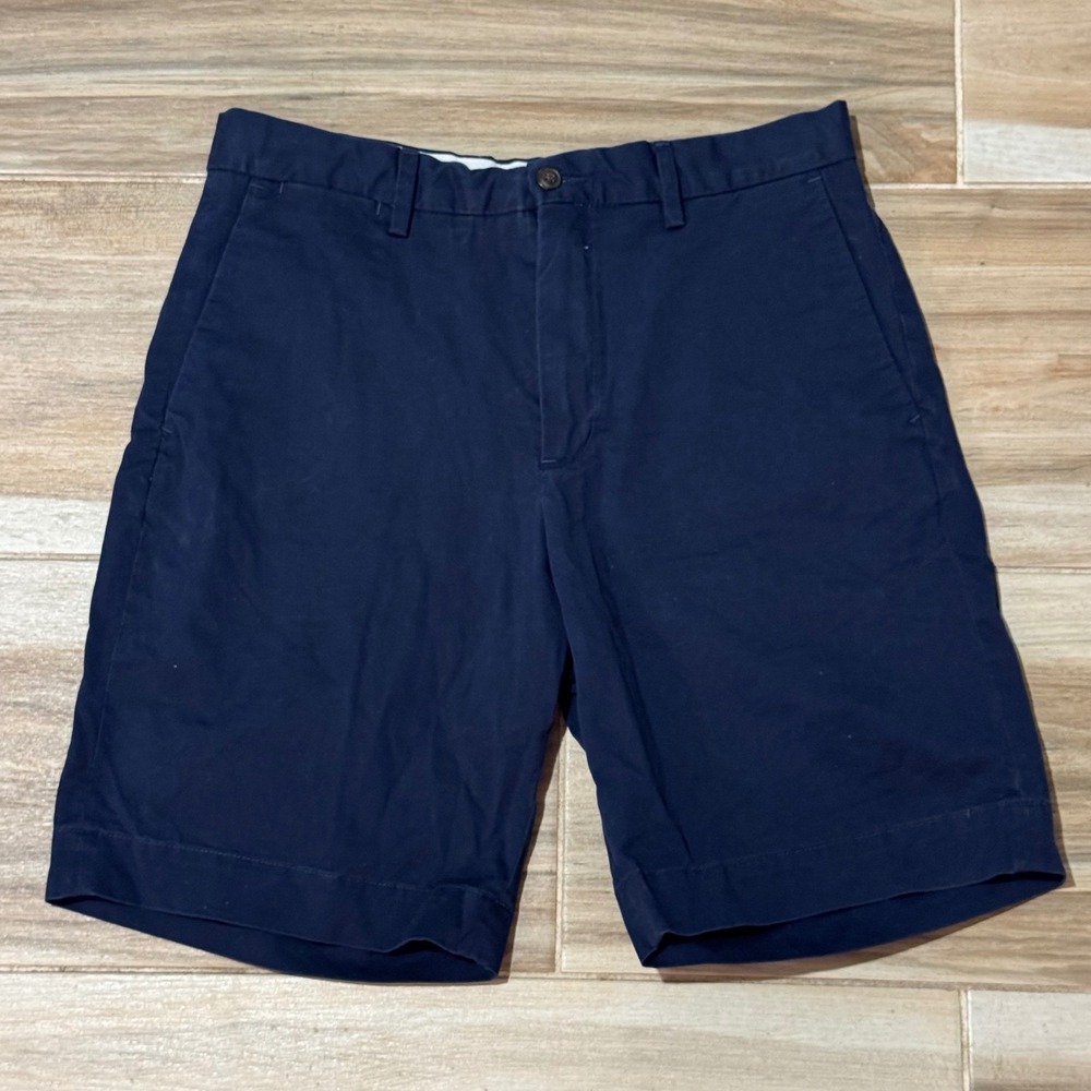 Polo Ralph Lauren Mens Navy Blue Stretch Classic Fit Chino Shorts Size 30